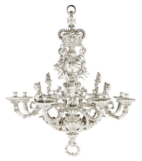 givenchy royal hanover german silver eight-light chandelier|The Most Expensive Antique Chandeliers Sold at Auction.